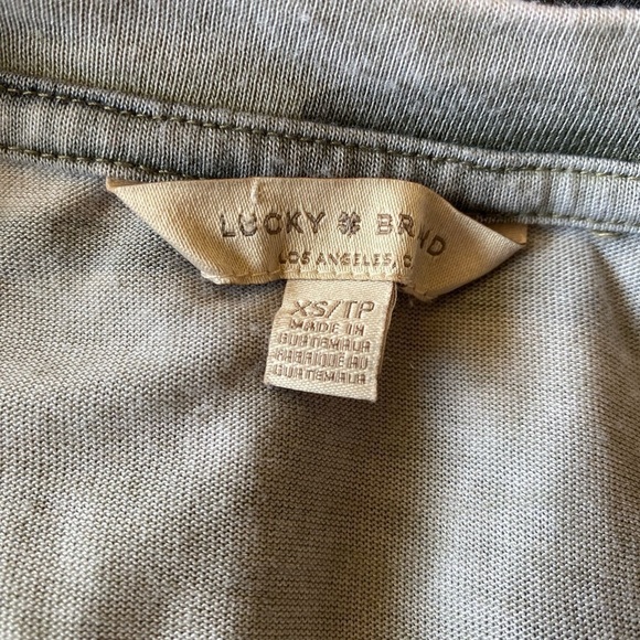 LUCKY BRAND~ Women’s Burnout Camo‎ Oversized Crewneck Relaxed T-Shirt Dress XS - Picture 7 of 9